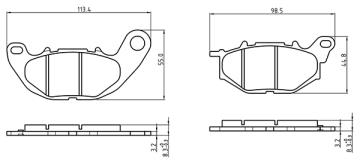 PERFTEC R90 Semi-Metallic Plate