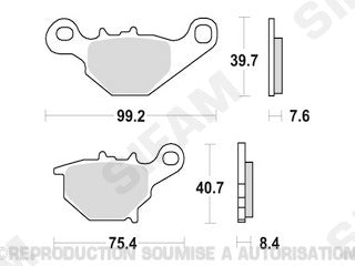 Plaquette Sifam Métal Fritté