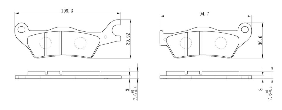 Plaquette de frein PERFTEC Sinter Grip Road