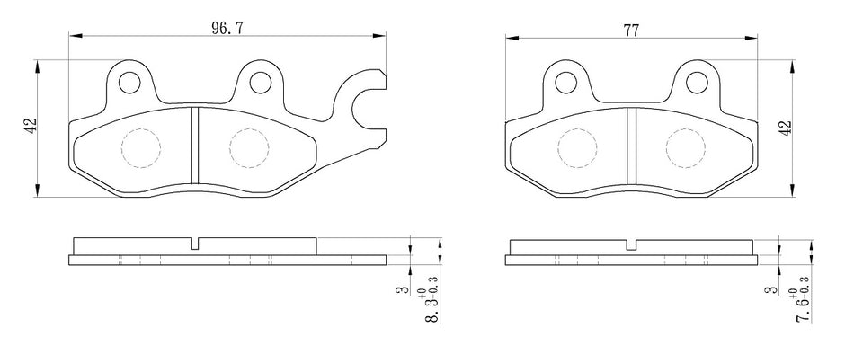 Plaquette de frein PERFTEC Sinter Grip Road