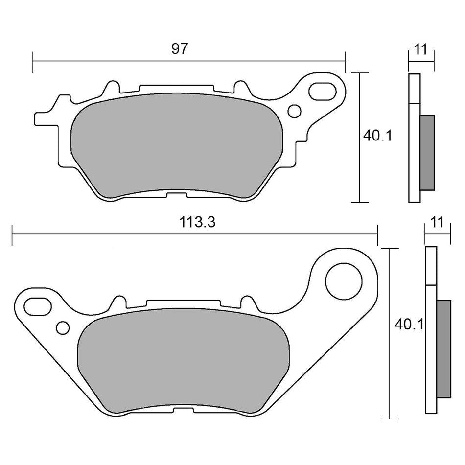 PERFTEC R90 Semi-Metallic Plate